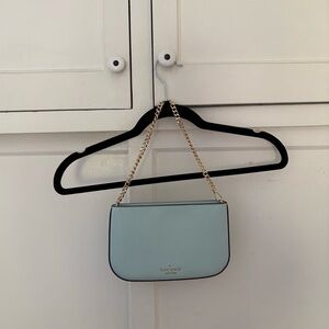 Kate Spade Light Blue Shoulder Bag with Chain Strap
